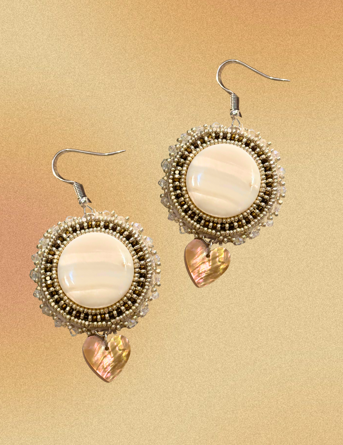 Brown & Gold Shell Earrings