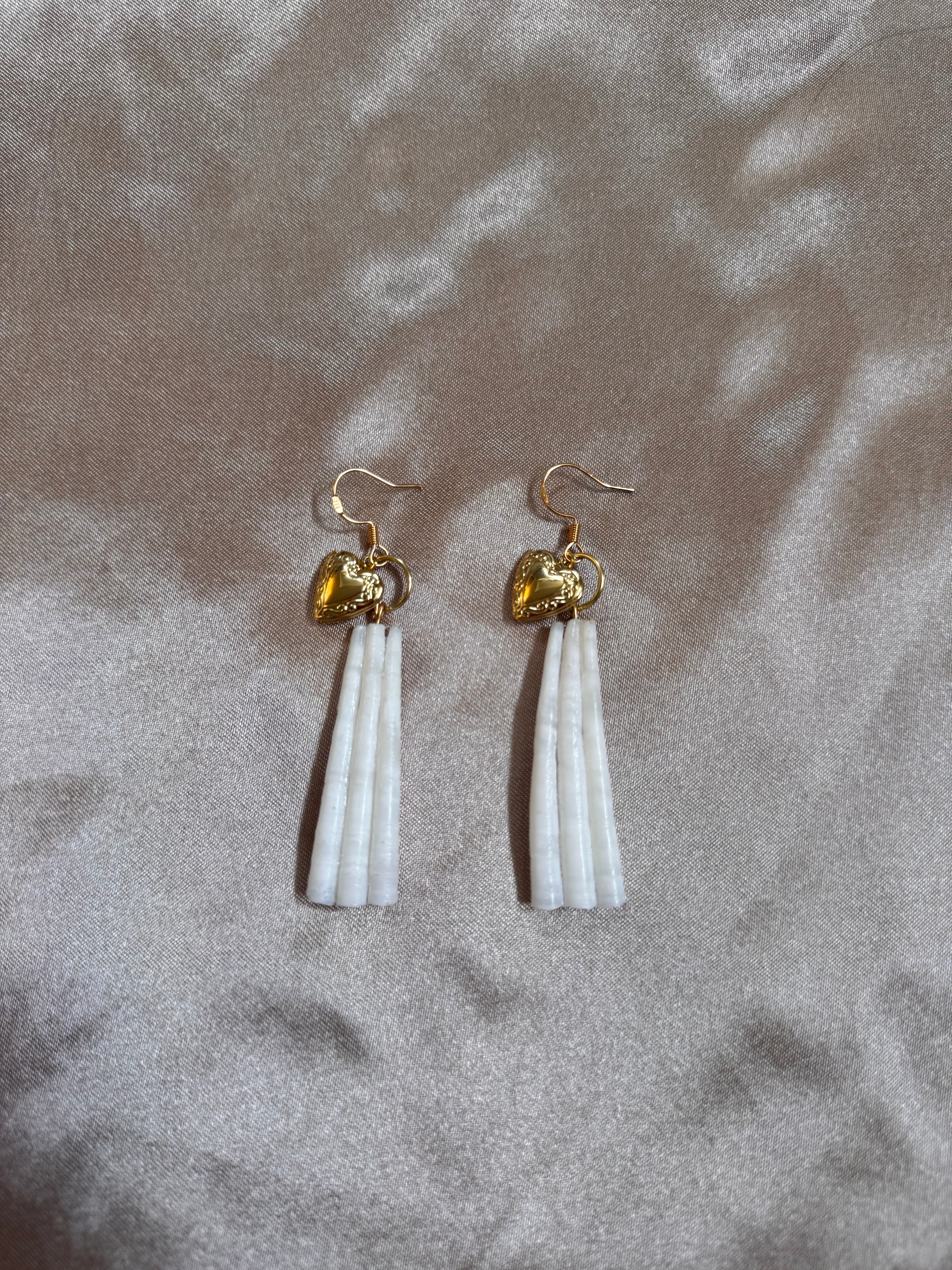 Locket Dentalium Earrings