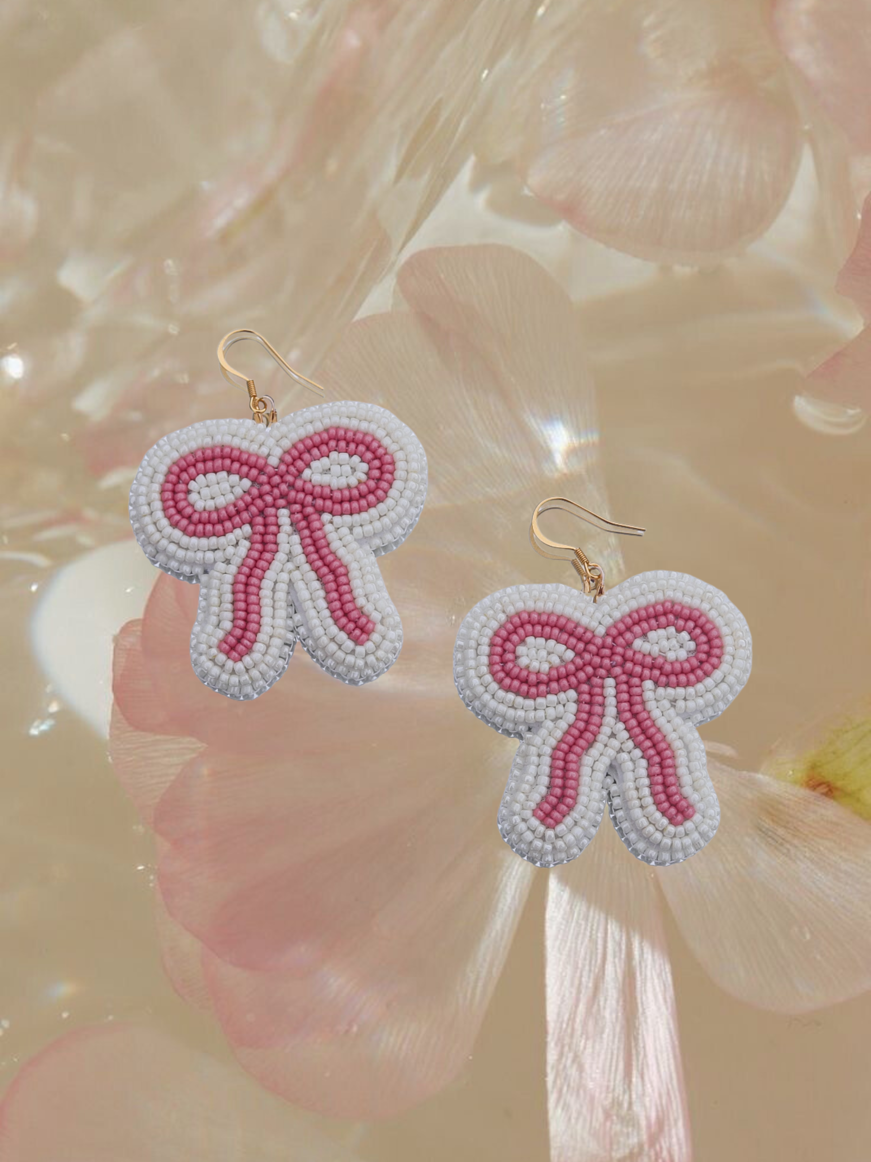 Pink Bow Earrings