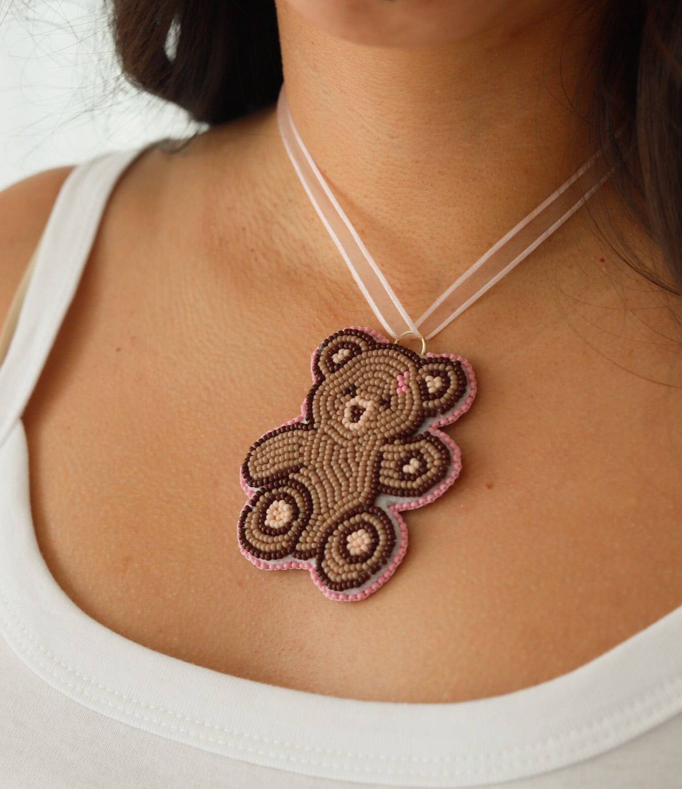 Bow Bear Necklace