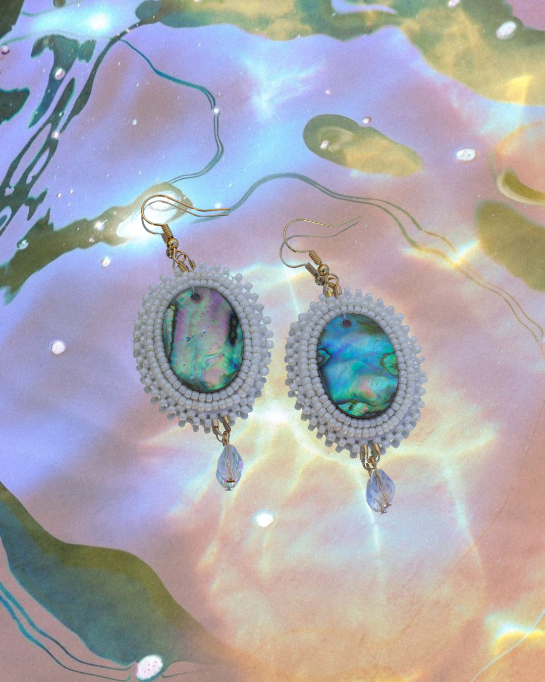 Oval Abalone Earrings