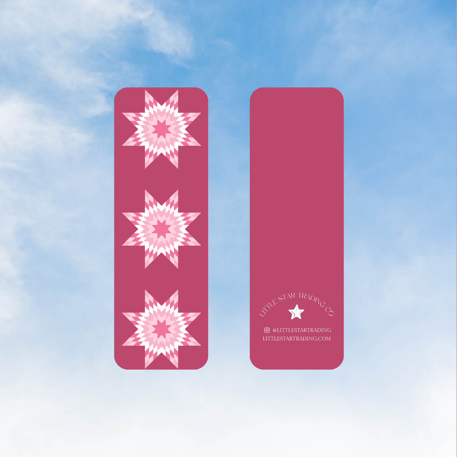Pink Star Quilt Bookmark