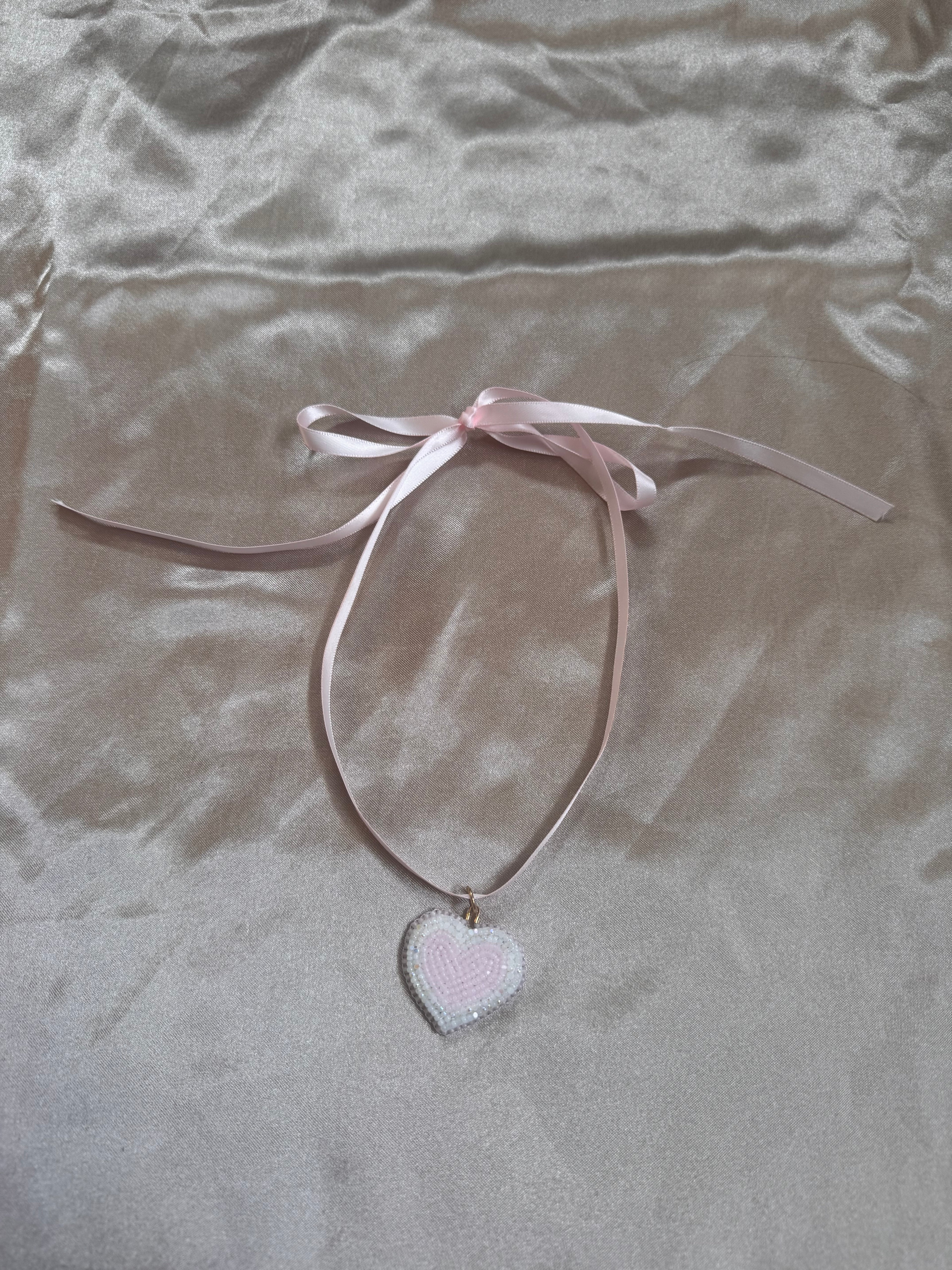 Soft Pink Heart Necklace