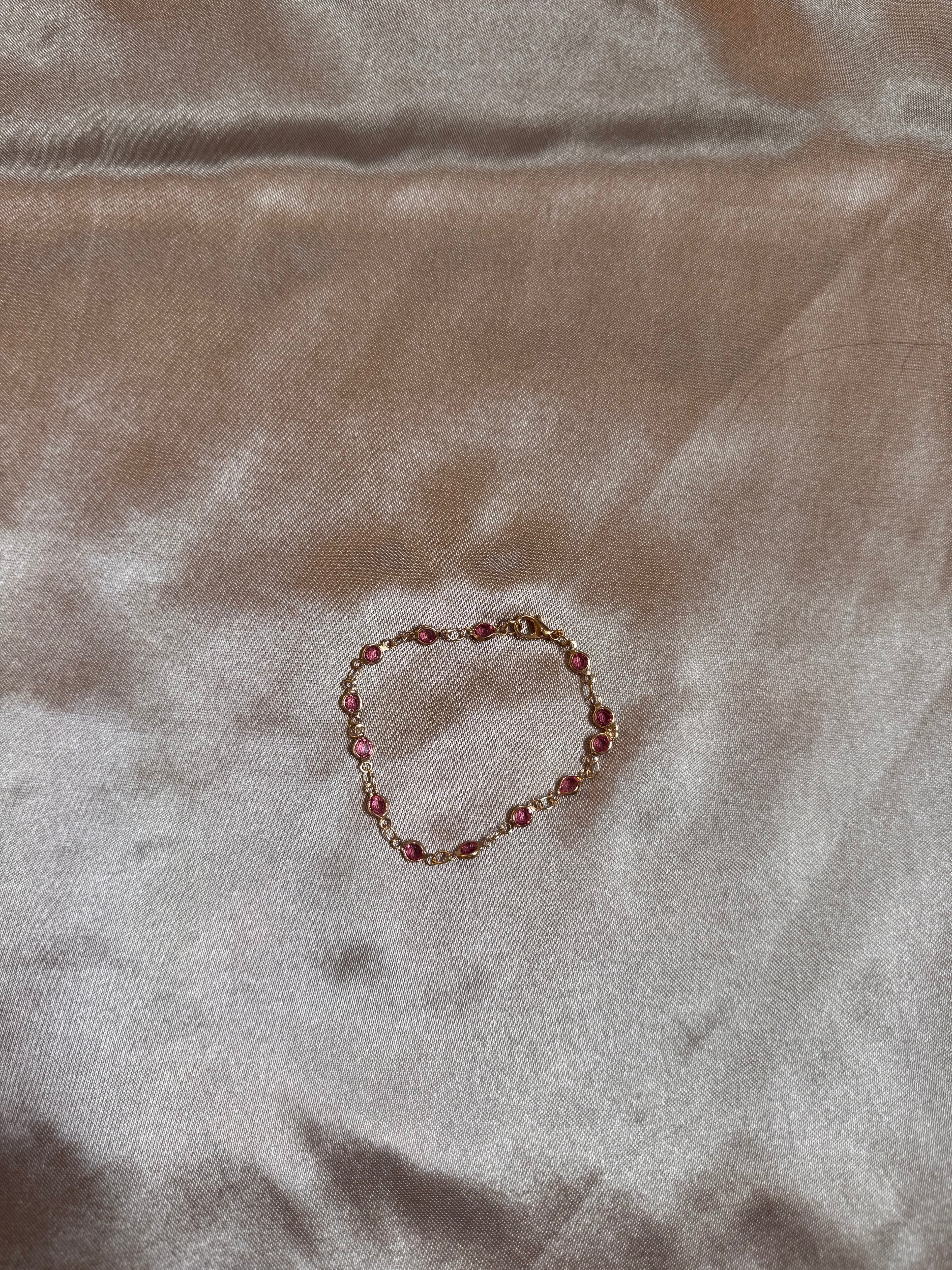 Pink Gem Bracelet