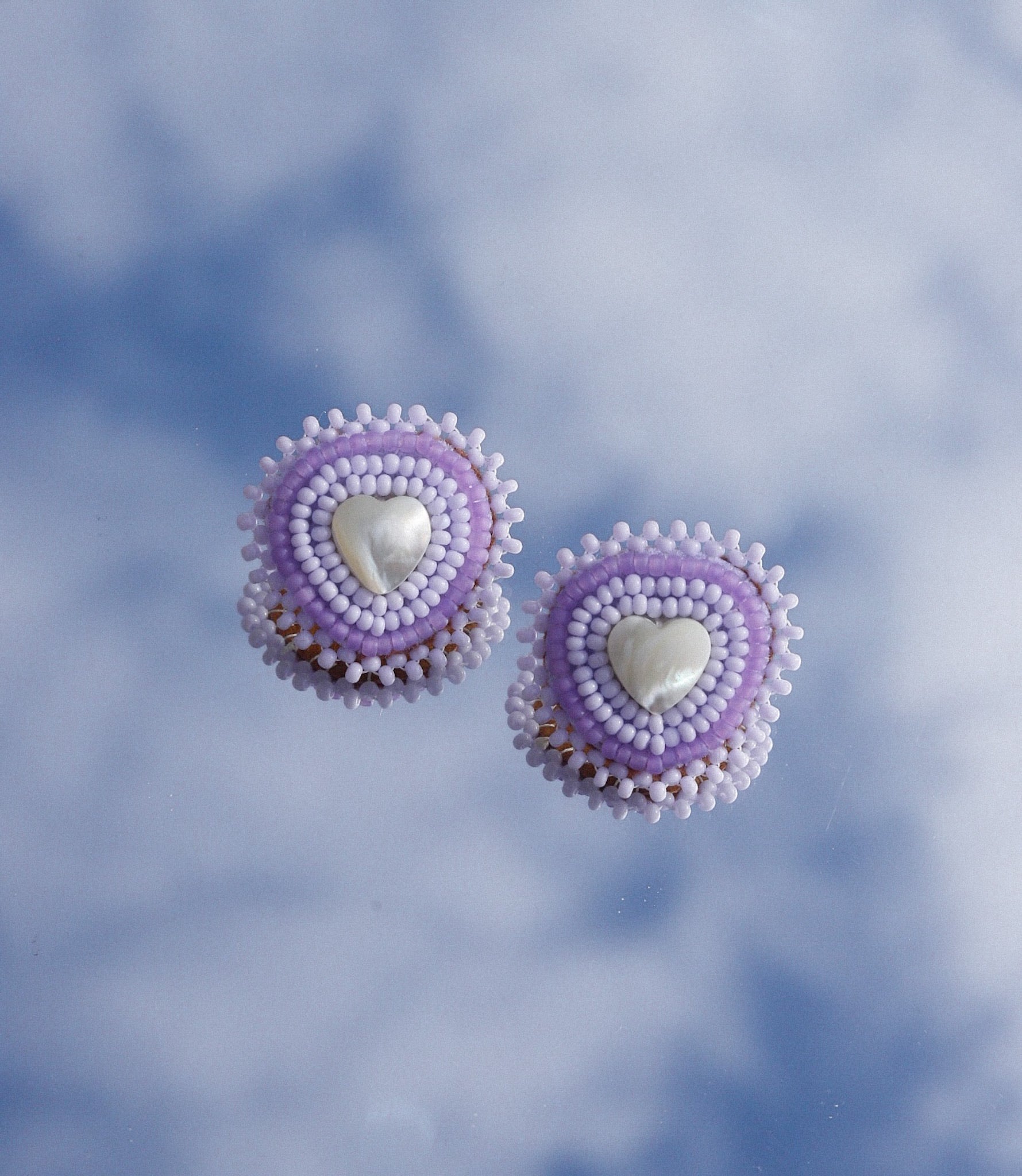 Purple Mini Heart Earrings