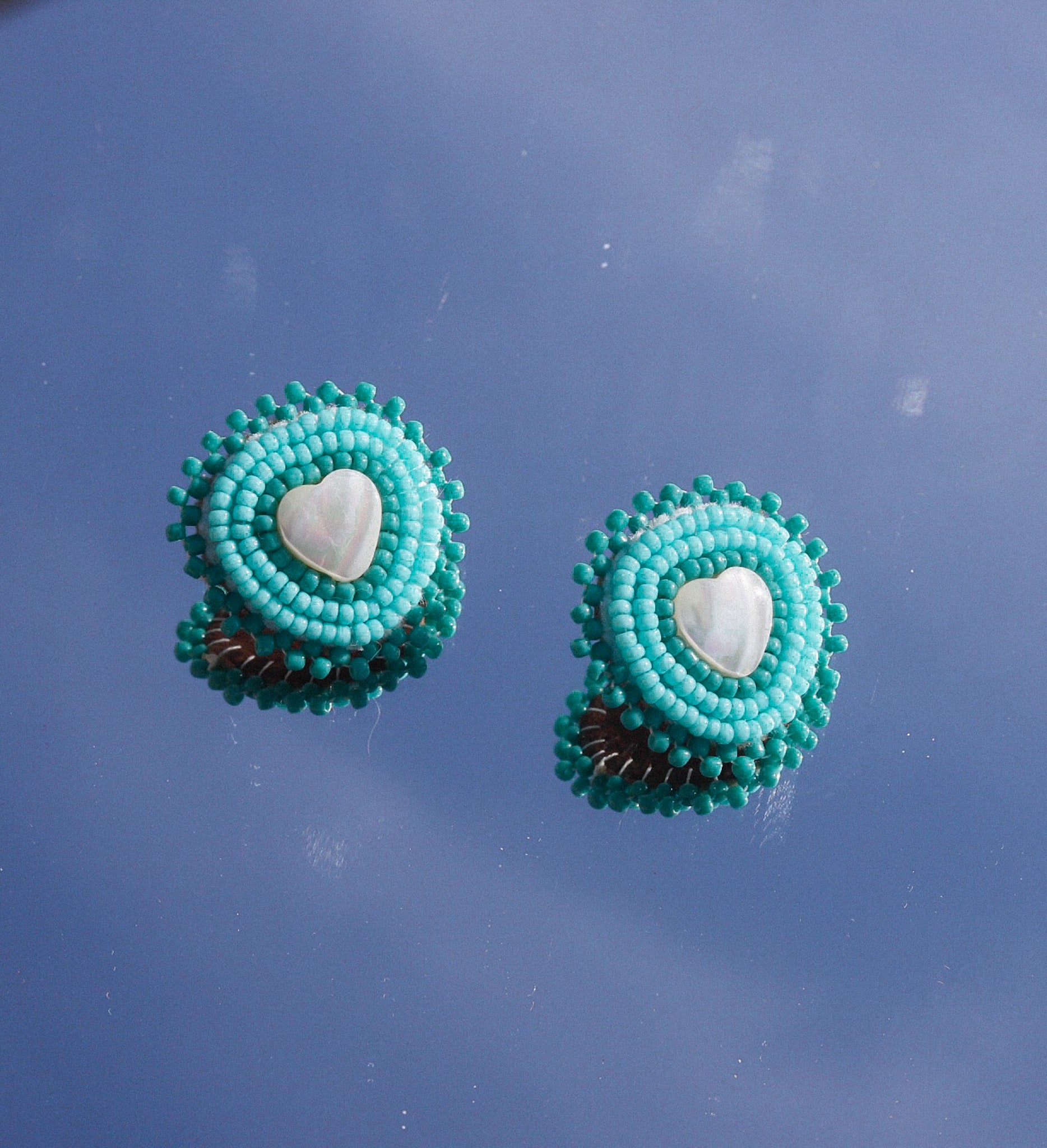 Turquoise Mini Heart Earrings