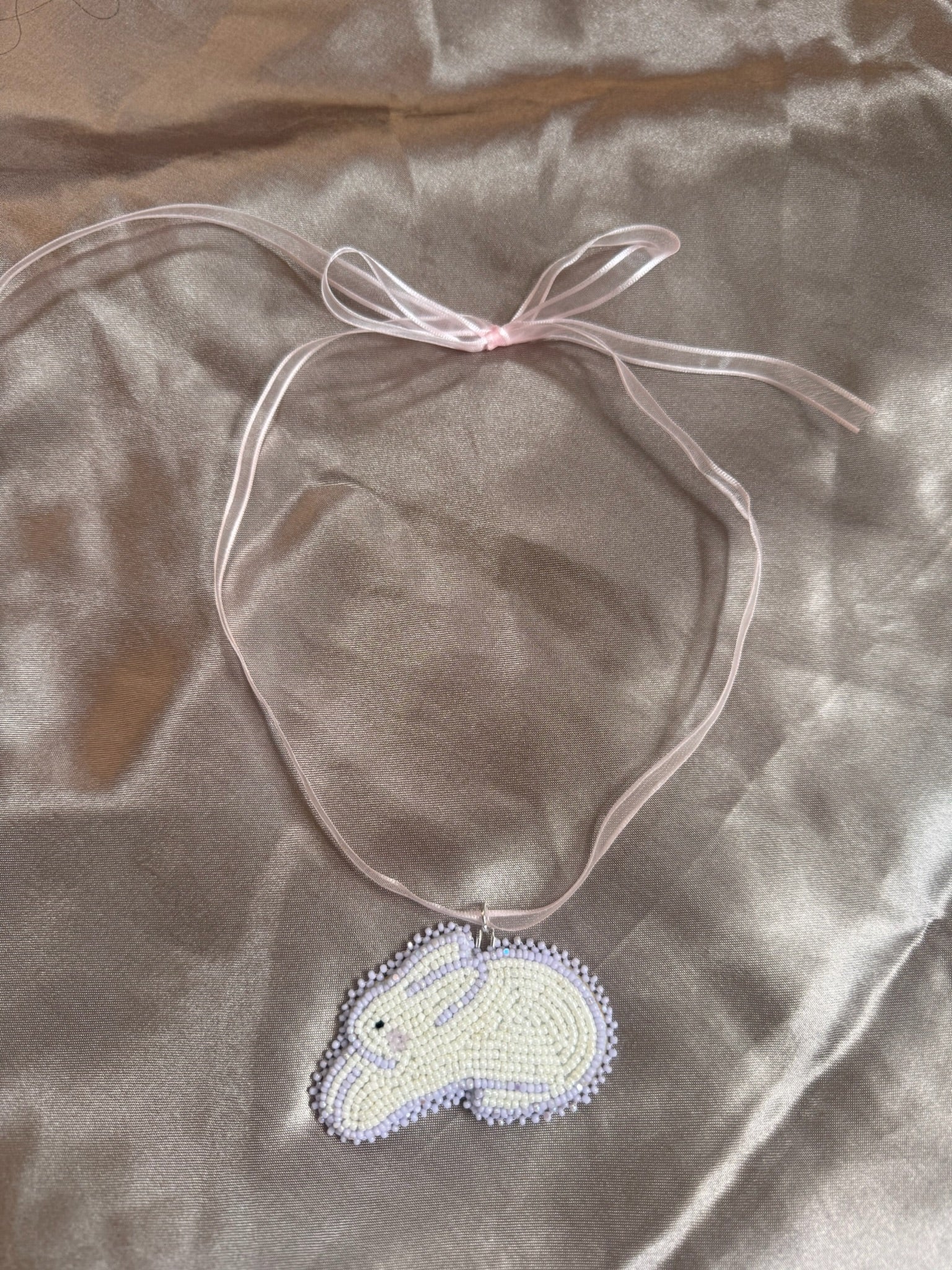 Lavender Bunny Necklace