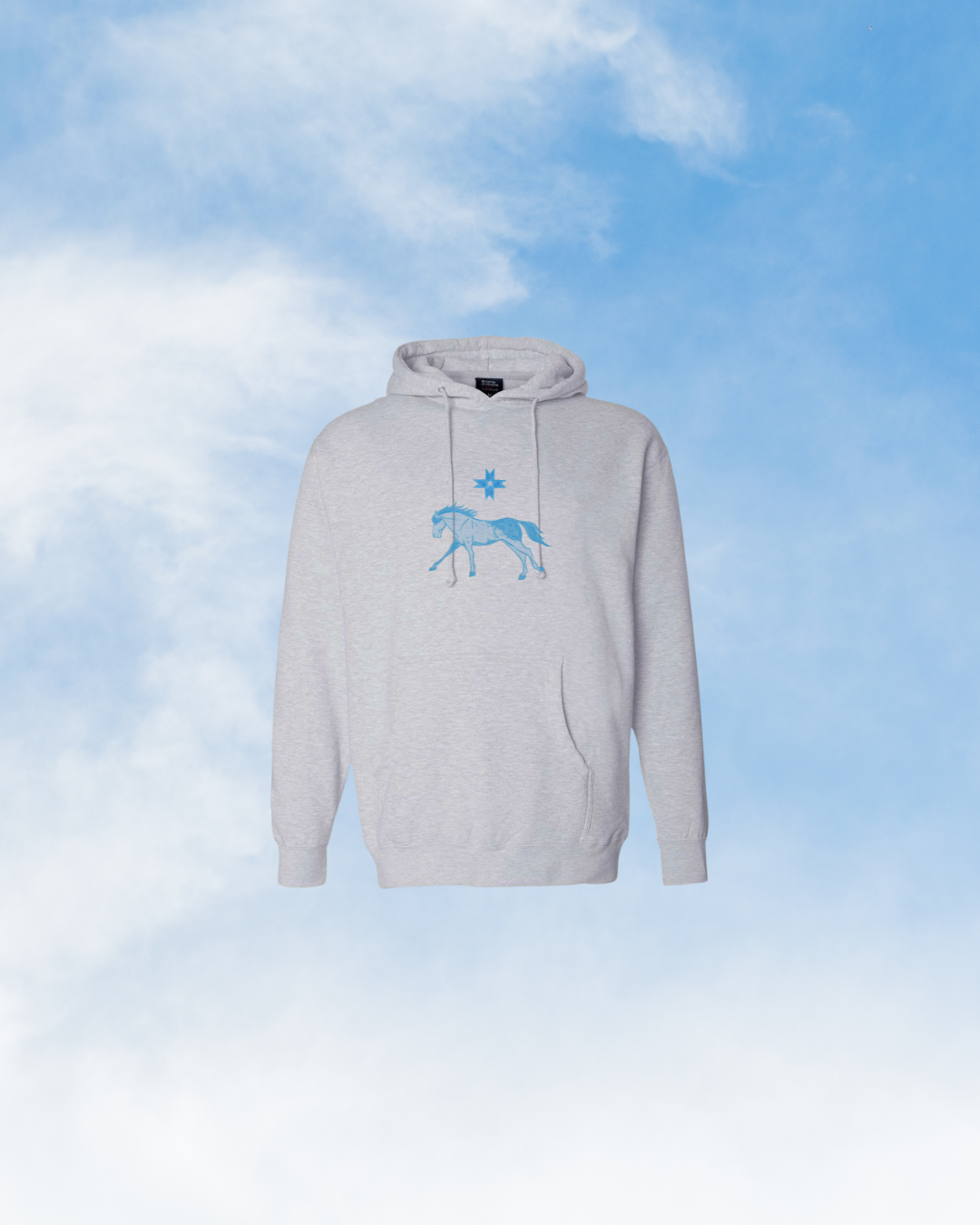 Blue Horse Grey Sweatshirt