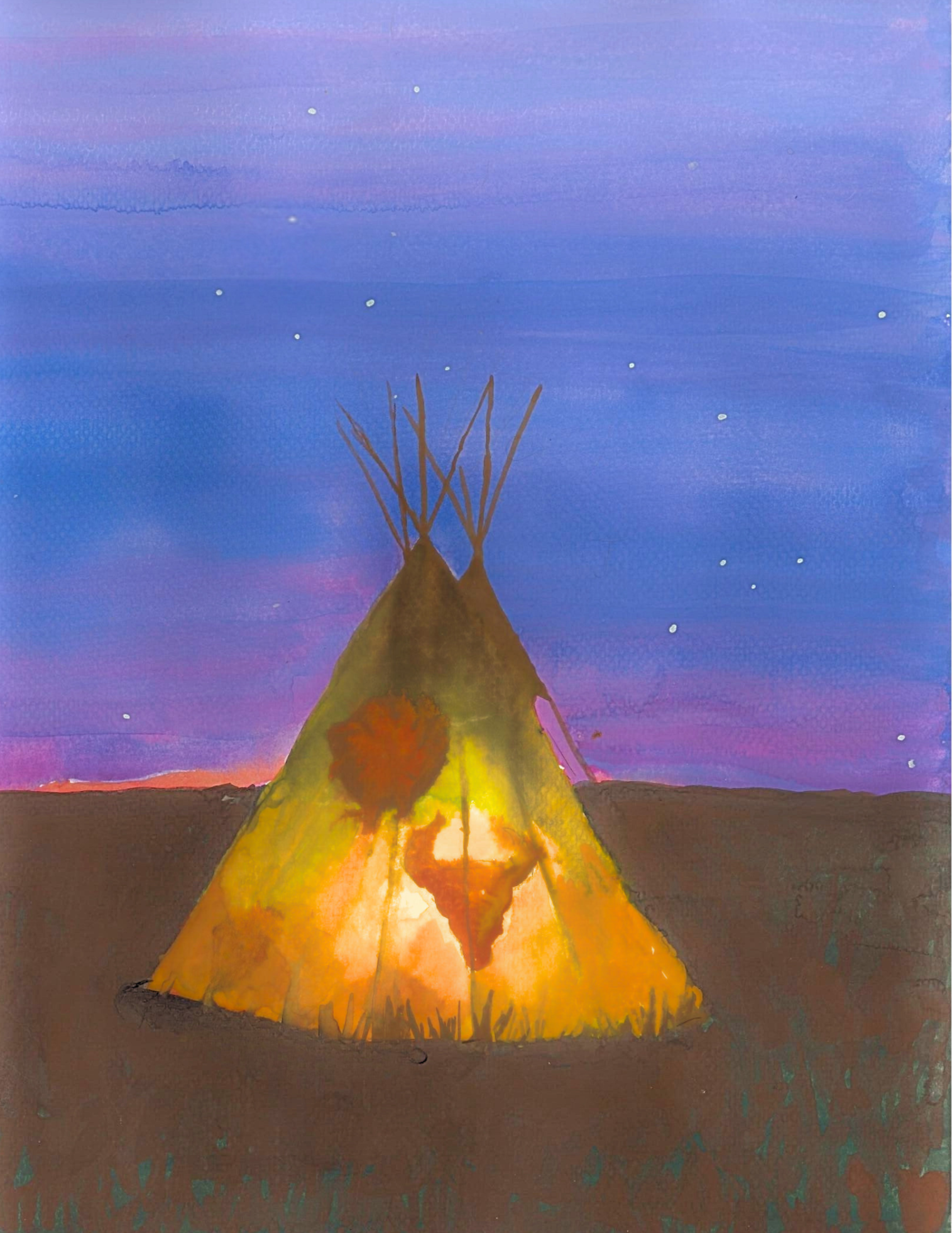 Teepee at Dusk