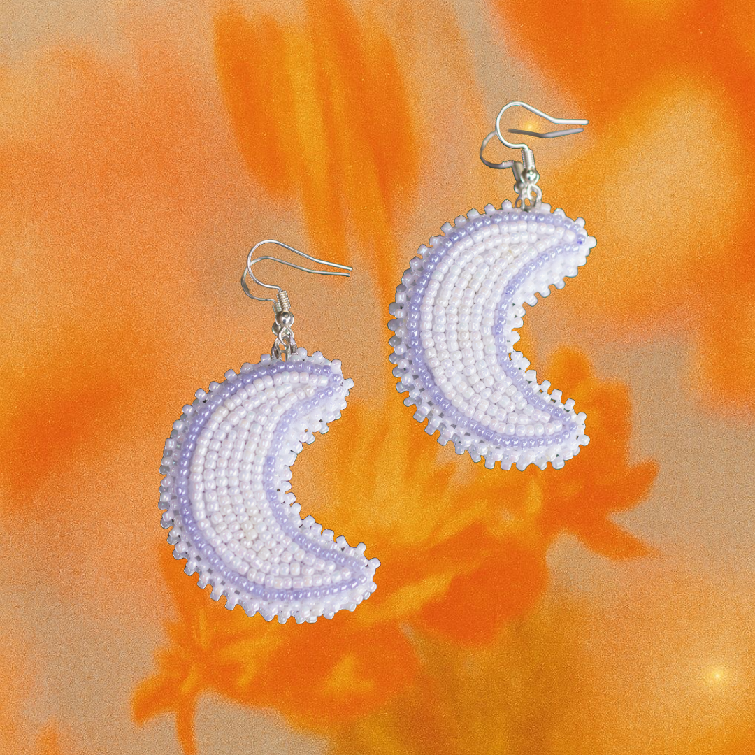 Shimmer Moon Earrings