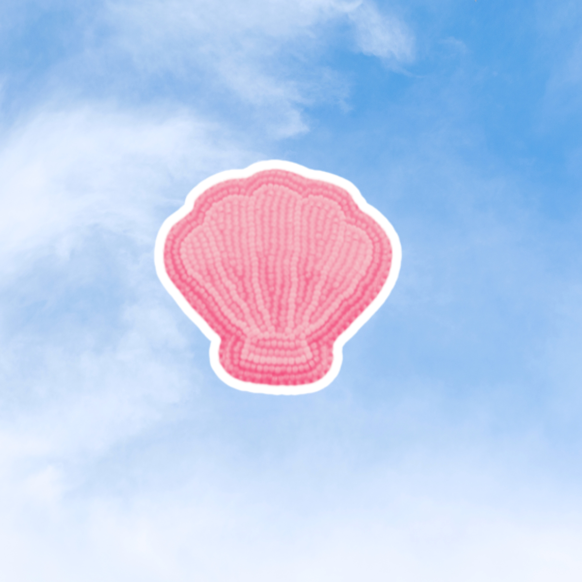 Pink Shell Sticker