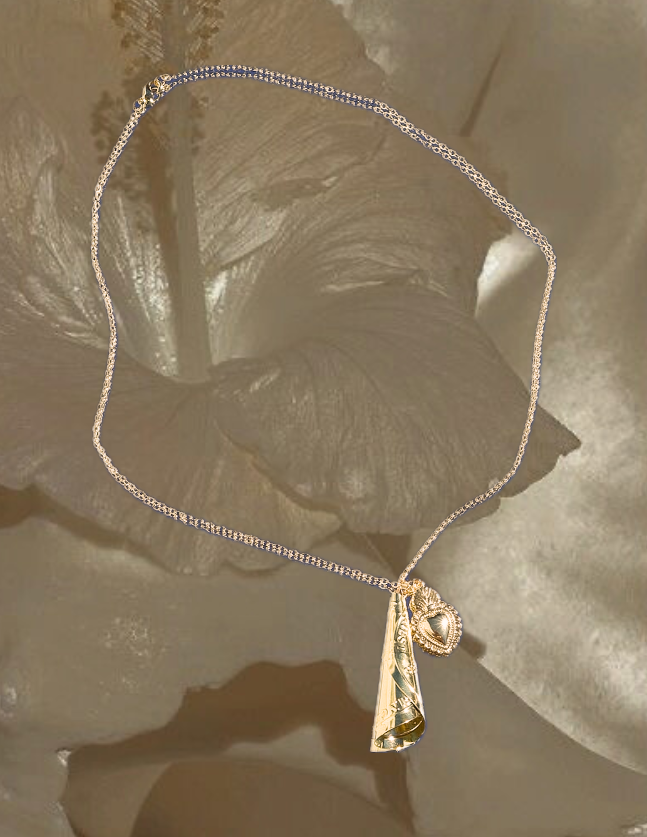 Gold Love Jingle Necklace