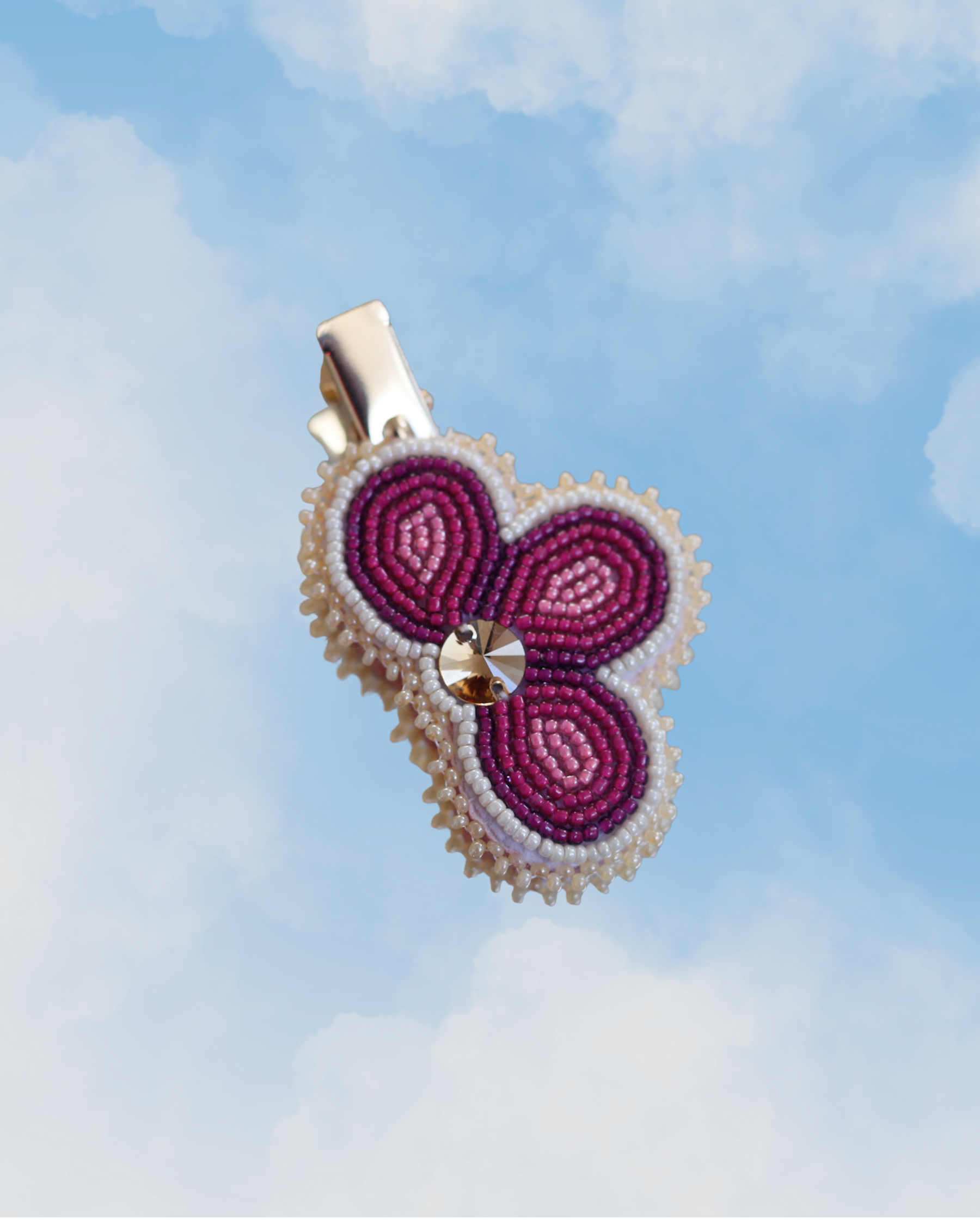 Fuchsia Floral Hair Clip