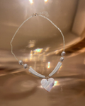 Heart Shell & Pearl Necklace