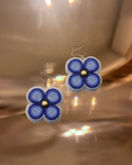 Blue Floral Earrings