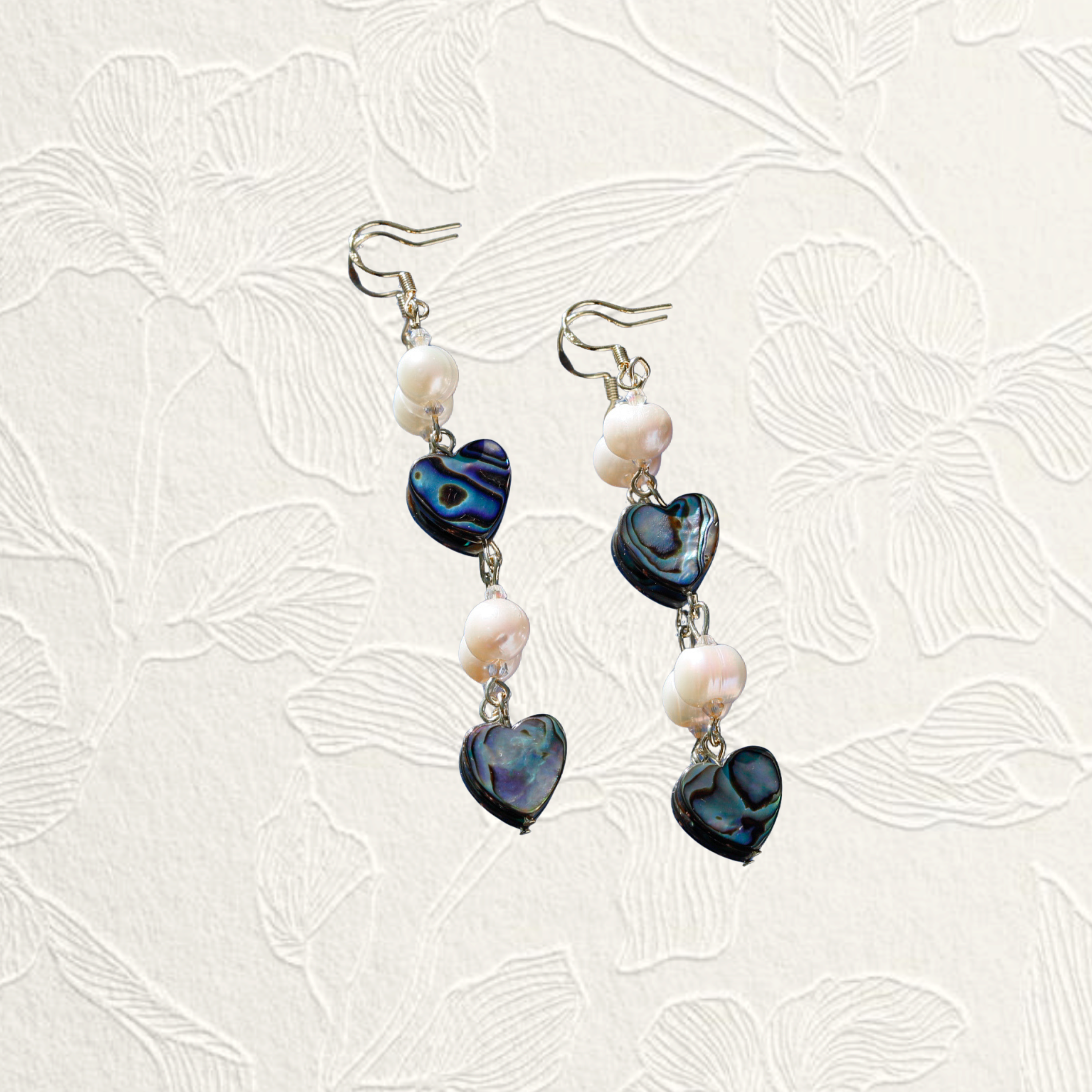 Abalone and Pearl Earrings