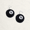 Beaded 8 Ball Earrings